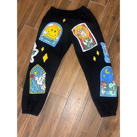 Market Smiley Cathedral Glass Sweatpants in Black Medium New mens Church Joggers - Picture 8 of 16